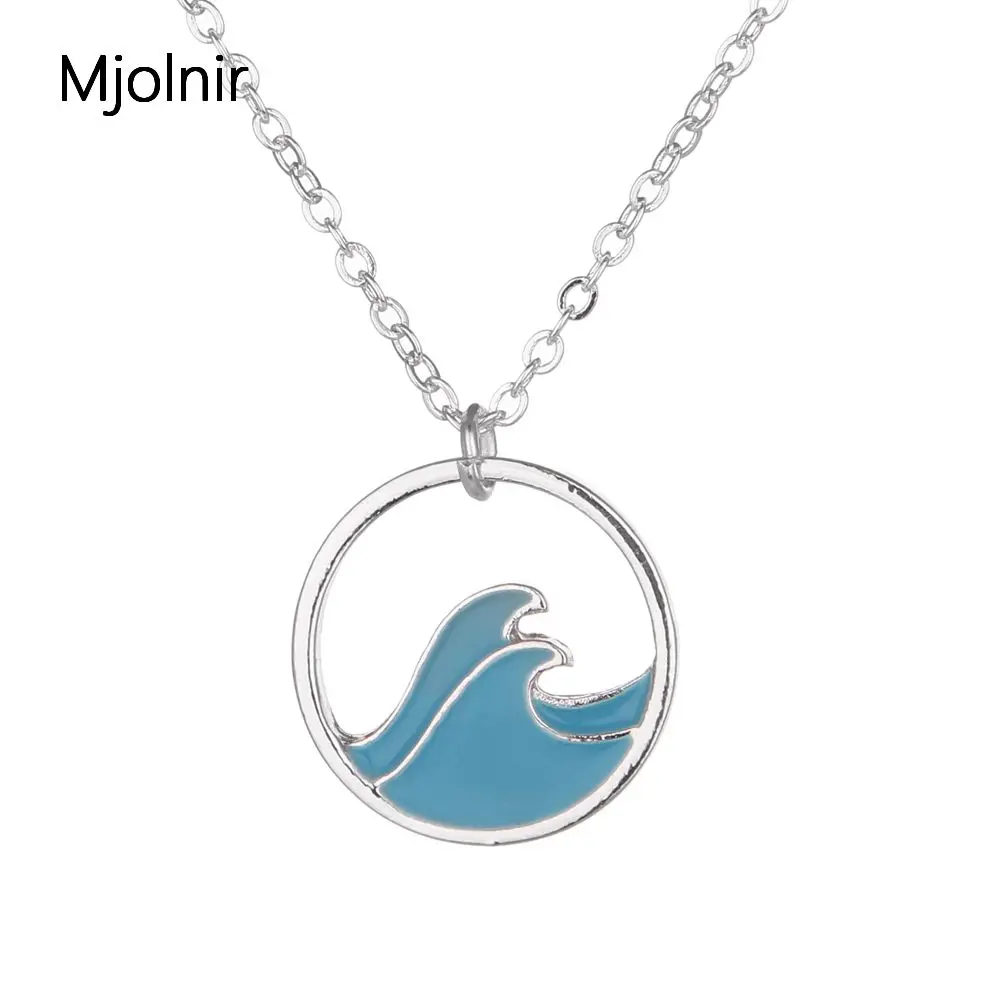 

Ocean Wave necklace beach wanderlust jewelry for women and girls