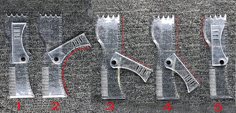 Инновационный дизайн для выравнивания бороды инструмент для коррекции бороды шаблон руководство для бритья или трафарет с полноразмерной расческой