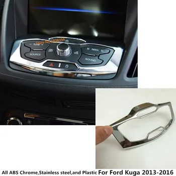 

Car ABS Chrome Garnish Detector Dashboard Meter Instrument Panel Swtich Frame 1pcs For Ford Kuga Escape 2013 2014 2015 2016