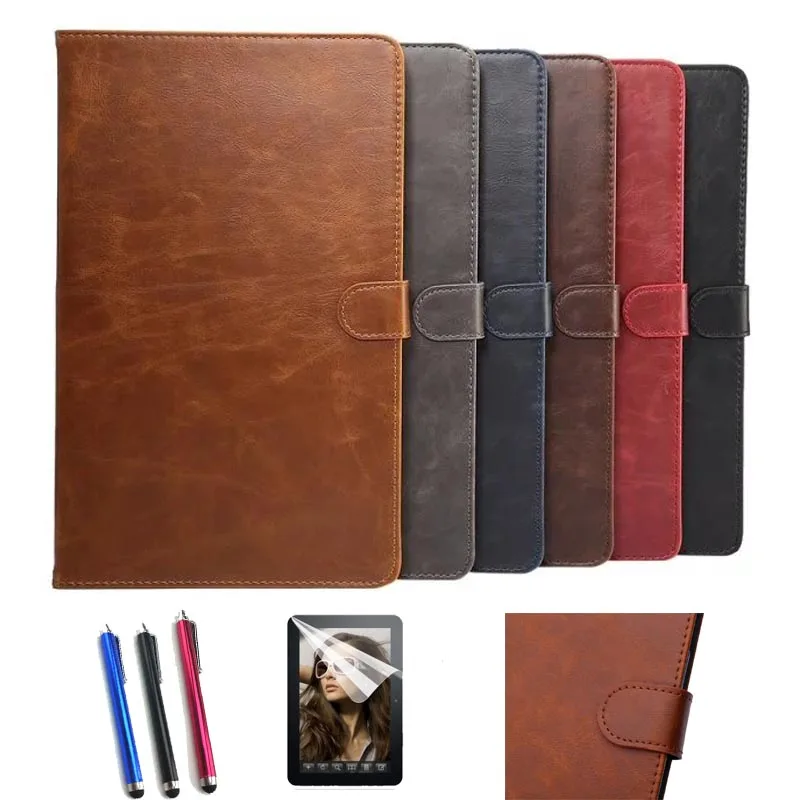 New Screen Film Stylus New Fashion Stand Leather Case Cover For Samsung Galaxy Tab A6 A