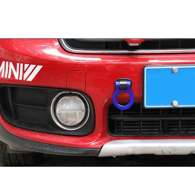 Perno de gancho de remolque para parachoques delantero azul en aluminio  accesorios de carreras deportivas bisagra compatible con Mini Cooper R50  R51