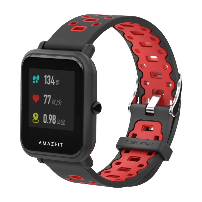 Mijobs чехол для Xiaomi Huami Amazfit Bip BIT Band Браслет умные часы аксессуары Рамка PC протектор Силиконовый ремешок