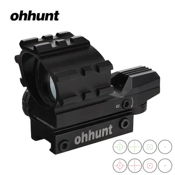 

ohhunt Tactical Hunting 1X33 Red and Green Dot Reflex Sight Scope Four Reticle With 20mm Tri Weaver Rails
