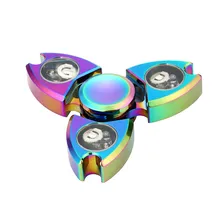 2017 LED Light Hand Spinner Fidget Toys Aluminium Ceramic Finger Ball For Kids ADHD Toys fidget spinner Toys May 29