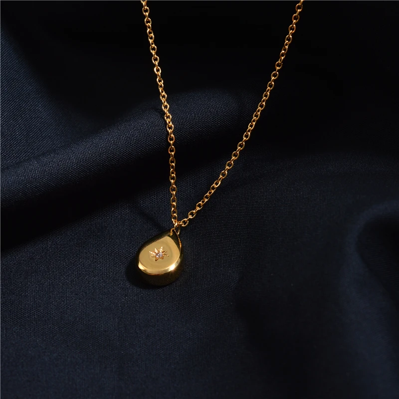 

Polaris titanium steel drop necklace female Europe and the United States simple temperament retro pendant clavicle chain