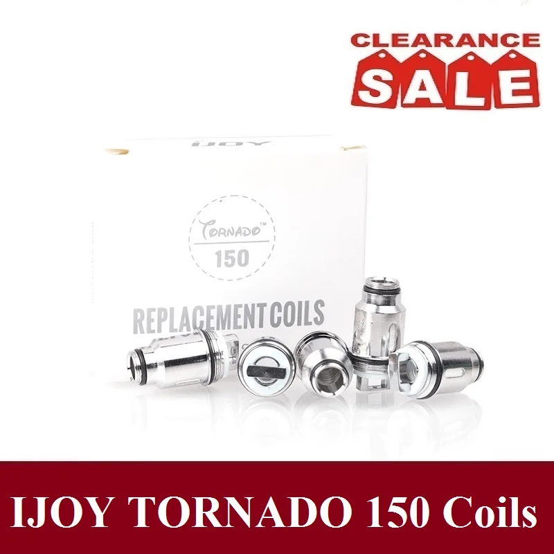 5 шт. оригинальные IJOY Tornado 150 Sub Ohm катушки 0.25ohm 0.3ohm SS316L электронная сигарета