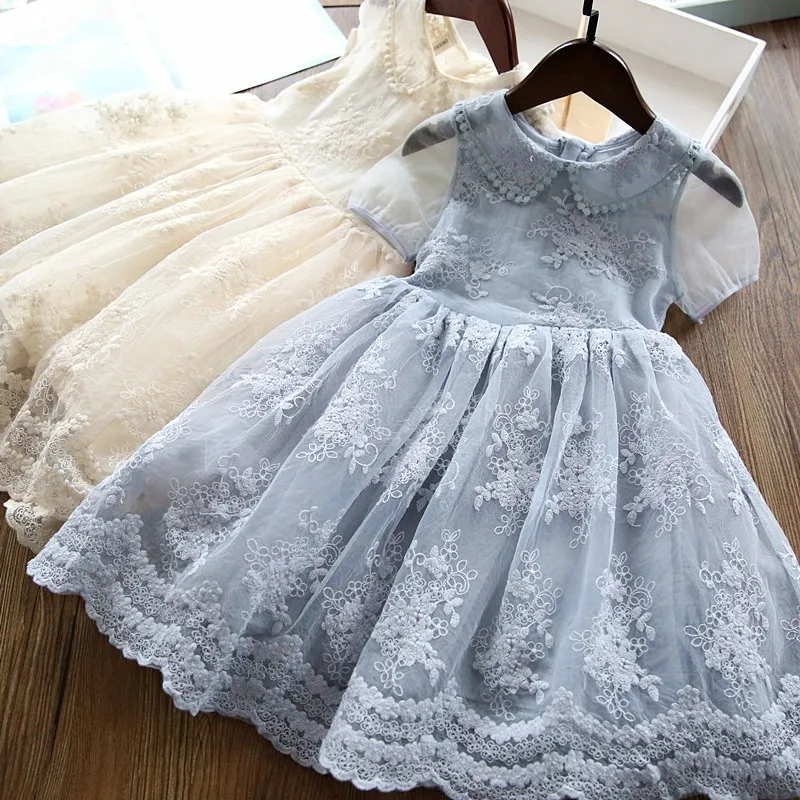 

summer girls tulle dress wedding lace princess baby frock party birthday kids dresses for girl's clothing children custume
