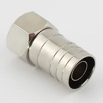 

100pcs F Joints TV Cable Connector Ferrules 75-5F Plug Waterproof Double-shielded Wire Crimp -5 Metric and Inch