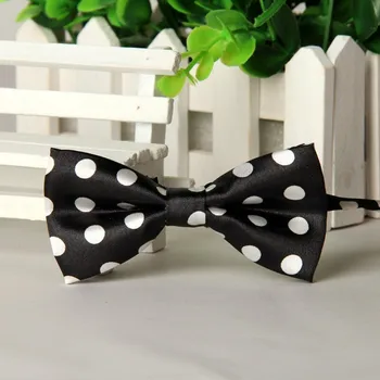

SHENNAIWEI new boys black white big dot self tie bow ties 10cm 5cm