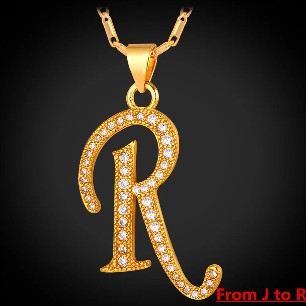 Колье J R с буквами алфавита цвет: золото/серебро ожерелье инициала новые модные
