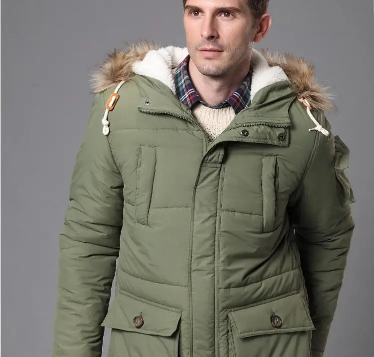 Новинка 2017 года Для мужчин зимние Куртки хлопковые пальто мужской куртка Американский Повседневное с капюшоном ветрозащитный холодной