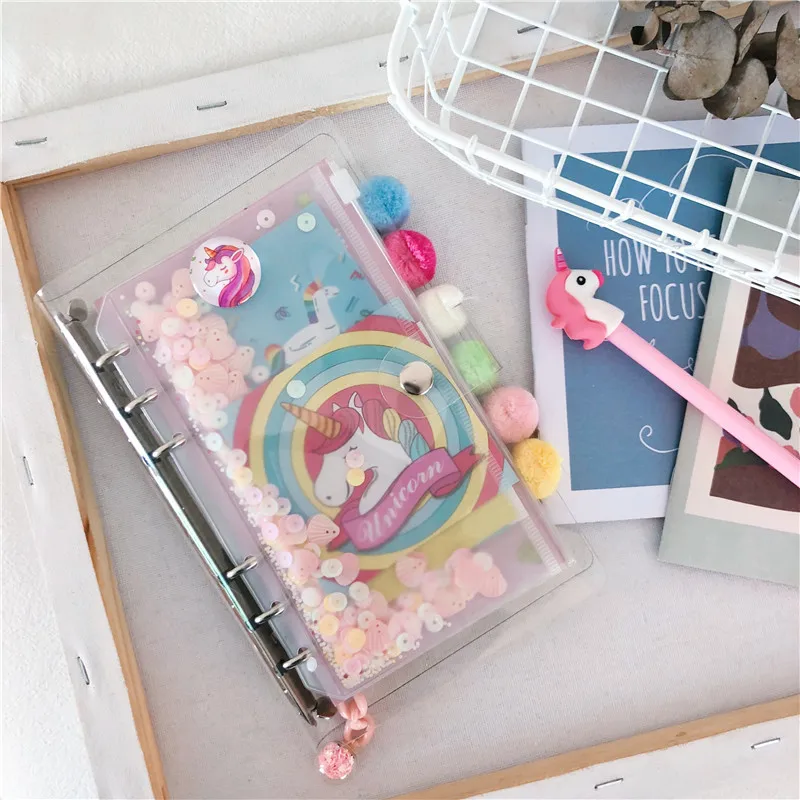 Plano de Dia Caçoa o Presente Jugal 2019 New Unicorn a6 Semana Planejador Caderno Espiral Mão book Papelaria Kawaii Diário Cadernos Memo Pad 25 espiral caderno mão-livro kawaii papelaria dia plano