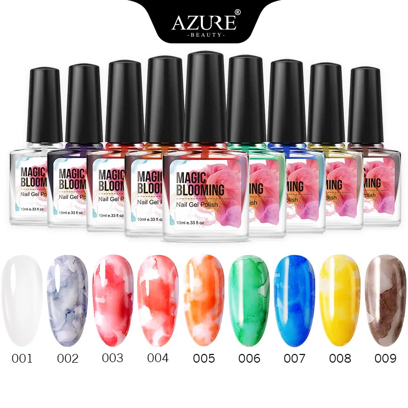 Azure Beauty 9 шт./лот волшебный Цветущий гель для ногтей DIY эффект цветочный Гель лак