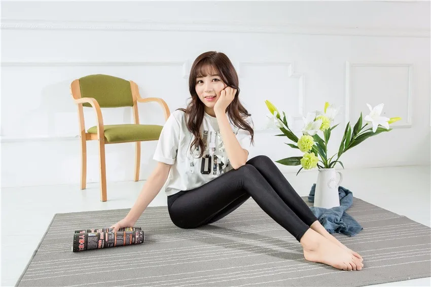 legging BIVIGAOS Fashion Women Stretchy Glossy Leggings Spandex Legging Elastic Gothic Foot Leggins Punk Rock Legins Black White Mallas leather leggings