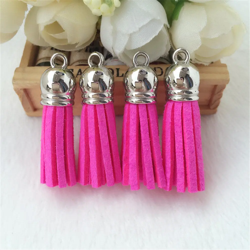 

50pcs / lot 38mm retro tassels fiber suede tassel tassel key mobile harness jewelry pendant charm DIY accessories