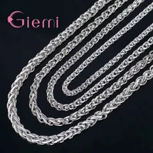 Панк массивная витая 50 см длинная цепь 925 пробы серебро 3,5-6 мм ширина цепи для мужчин модные ювелирные изделия
