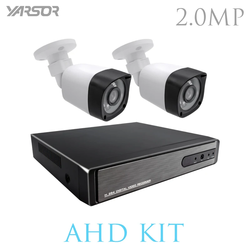

AKT2002DHB 1080P CCTV AHD Camera System Security Camera System Video Surveillance Kit 2PCS AHD Bullet Outdoor Camera DVR Set