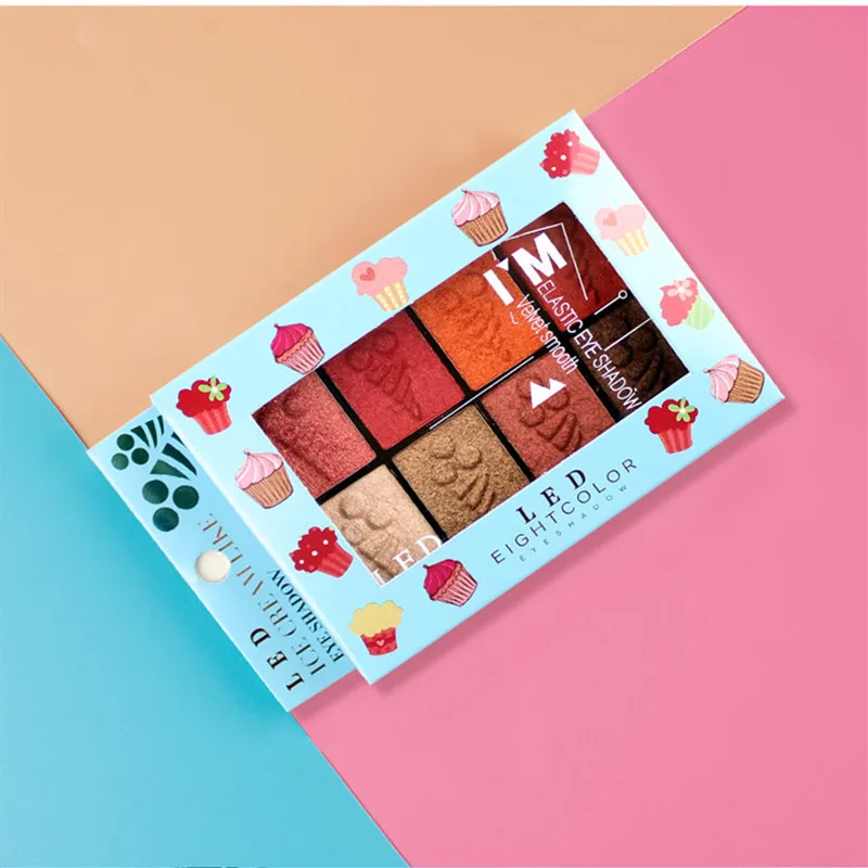 

8 Color Waterproof Eyeshadow Pallete Shadow Powder Matt Eyeshadow Cosmetic Highlighter Eye Makeup Palette Of Shadows