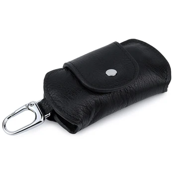 

Free shipping 2019 Brand New Genuine Leather Smart Key Wallet DIY Keychain EDC Pocket Car Key Holder Key Organizer Holder