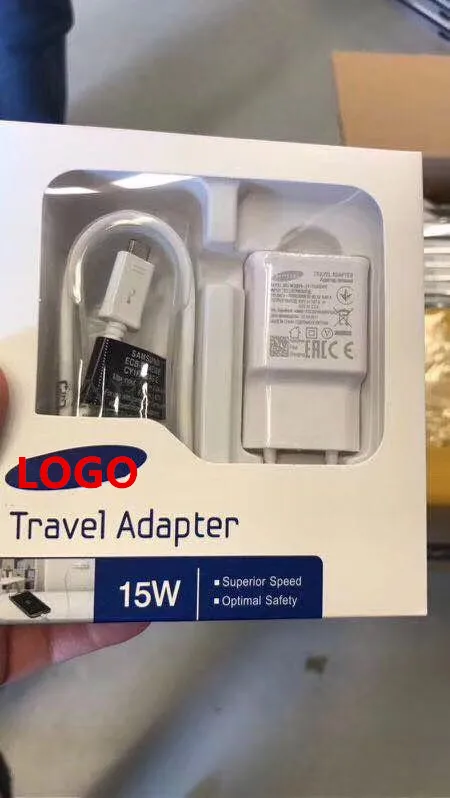 

10pc For S6 S7 Edge Note4 AAAA Quality Fast Charging US EU plug Travel adapter Wall Fast Charger +1.5M Micro Usb Data Cable