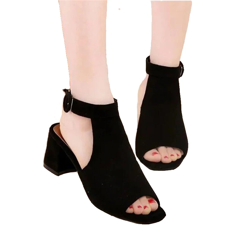 

Women's shoes 2017 brand OL high-heeled sandals frosted with fish mouth ladies sexy sandals free shipping
