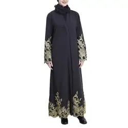 Для женщин Элегантный мусульманин Абаи платье кардиган турецкий хиджаб Исламская, молитвенная Костюмы Абаи d90415