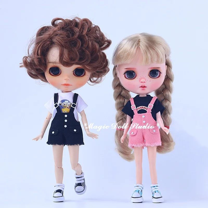 [MG684] Neoblythe Кукла Одежда# Demin короткий комбинезон подходит для Blyth Holala и Middleblythe Кукла Одежда