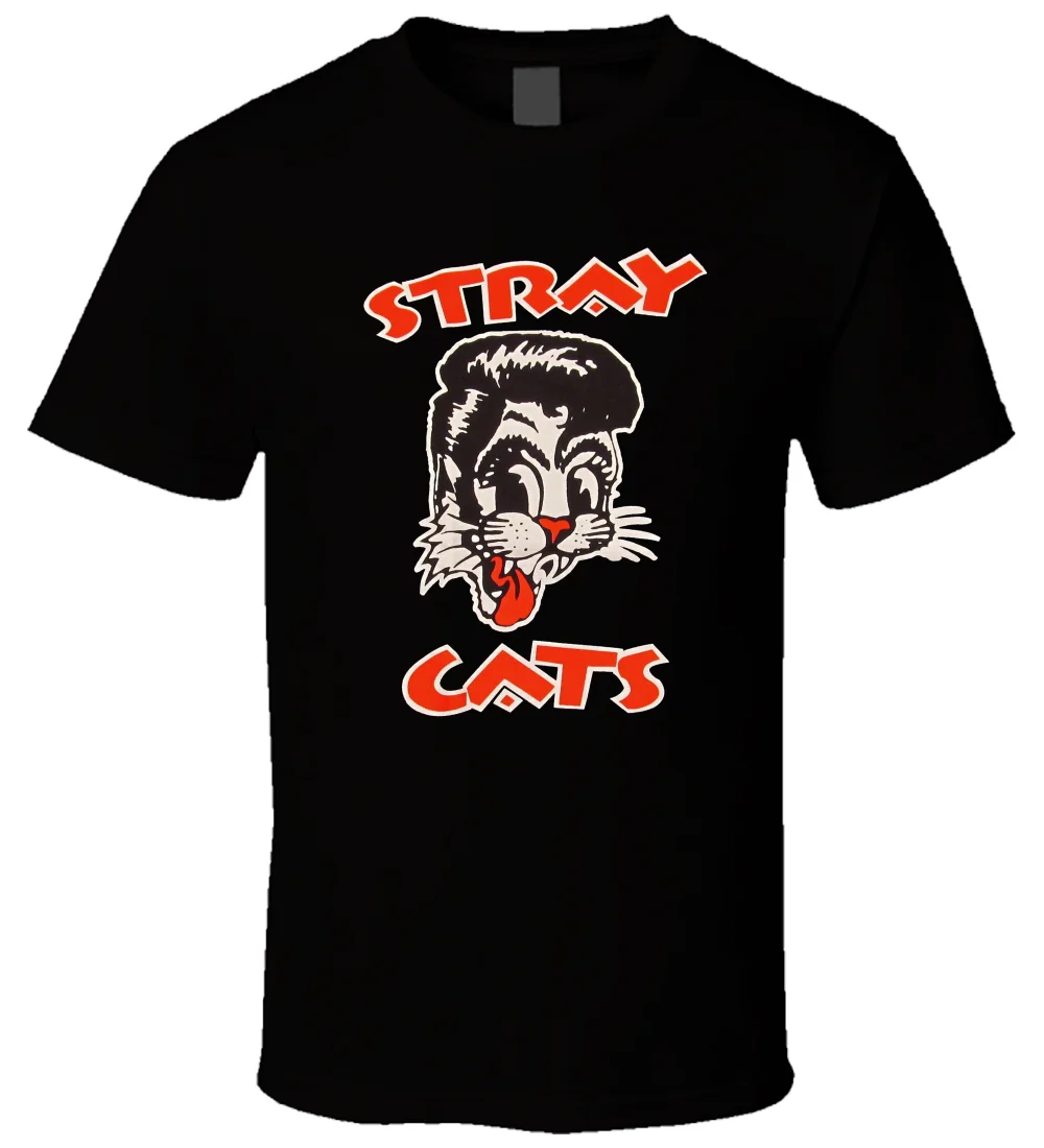 Stray Cats 5 Black Men T Shirt Size S 5XLin TShirts from Men's