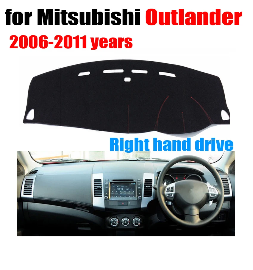 

RKAC Car dashboard Covers mat For Mitsubishi Outlander 2006-2011 years Right hand drive custom FIT car dash pad auto accessories
