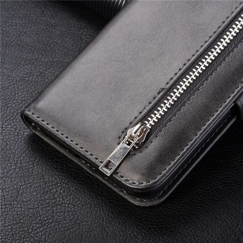 Zipper Case For Samsung A70 A50 A20E A40 A60 A20 A30 A10 S A90 5G M10 M20 M30 M40 A7 A6 Plus J8 A5 Flip Leather Cover