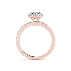 LESF 1 Ct 2 шт Halo Кольцо Помолвочные кольца набор твердых стерлингового серебра 925 пробы модное ювелирное обручальное кольцо для женщин - Цвет основного камня: Rose Gold Plated