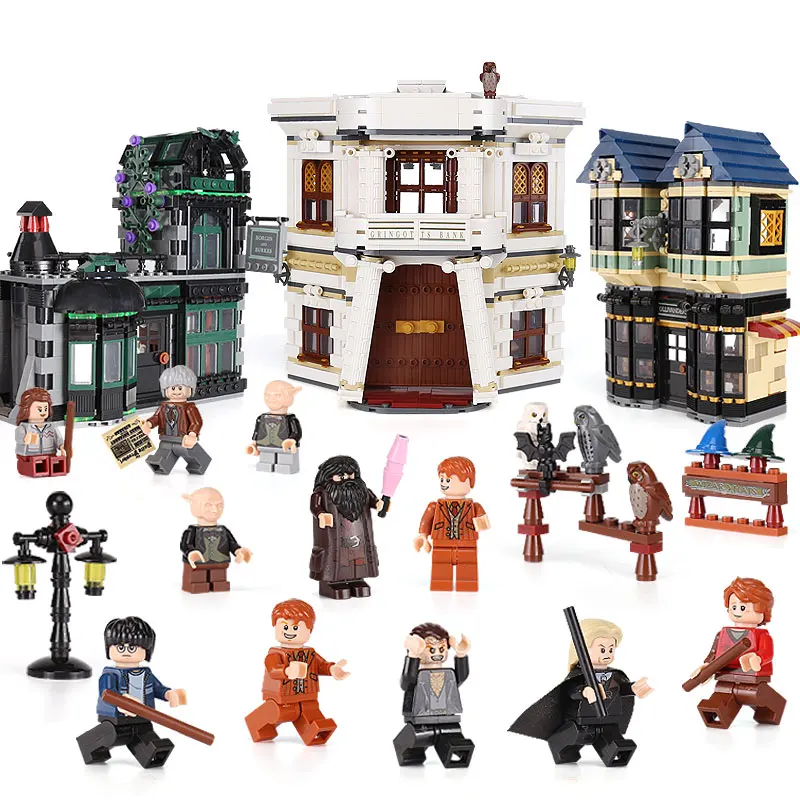 

DHL Movie Series The 16012 Diagon Alley Set Model Building Bricks Blocks Toys compatible legoing 10217