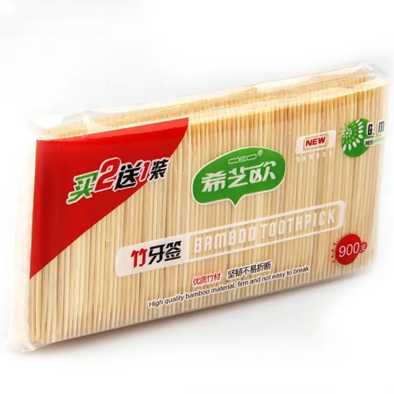 

Eco-Friendly Double Bamboo Oral Care Toothpick Wooden Green Natural Pointed