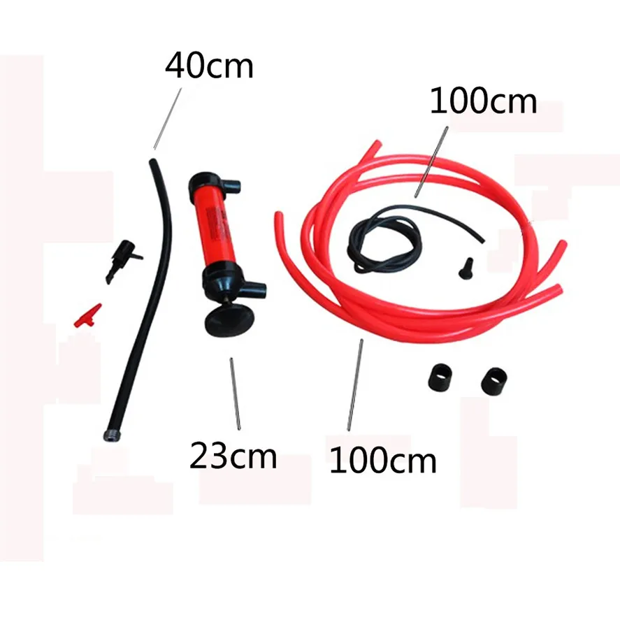 WINTUWAY New Arrival 1Set Portable Manual Oil Pump Siphon Tube Car Hose Fuel Gas Extractor Transfer Sucker Inflatable Pump Tool