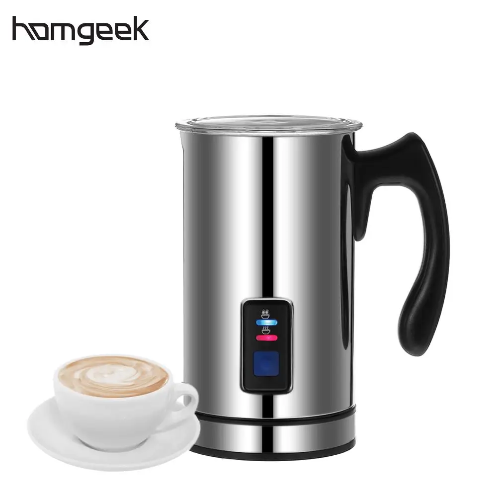 Homgeek Stainless Steel Automatic Electric Milk Frother Machine Heating Milk Warmer Coffee Maker Latte Cappuccino Machine