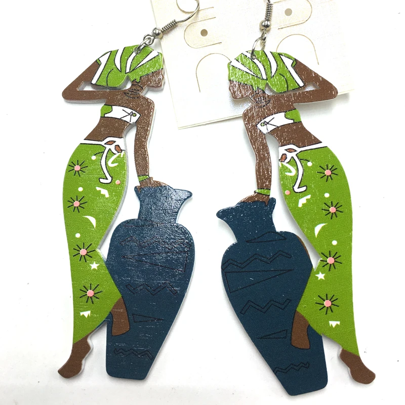 5 парт/лот 2017 африканские женские деревянные серьги|wooden earrings|african wooden earringswooden african earrings |