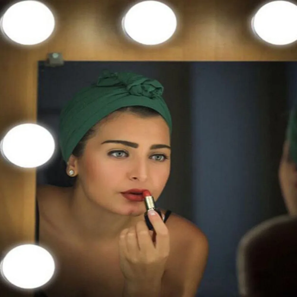 

Makeup Mirror Vanity 10 LEDs Light Bulbs Kit USB Lighted Make up Mirrors Bulb Adjustable Brightness lights