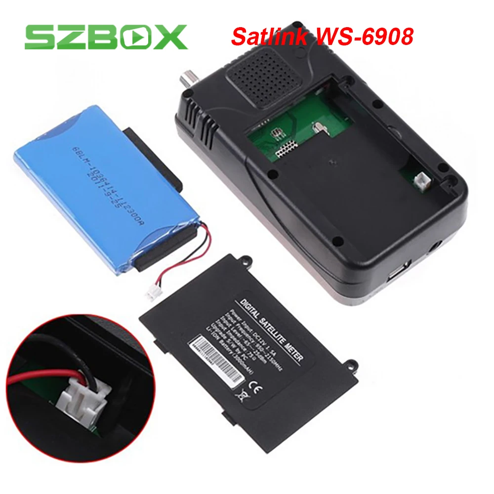 SZBOX Satlink WS-6908 3.5 inch LCD screen DVB-S FTA Digital Satellite Signal ws 6908 satellite Finder Meter PK ws- 6906 ws-6933 SZBOX Satlink WS-6908 3.5 inch LCD screen DVB-S FTA Digital Satellite Signal ws 6908 satellite Finder Meter PK ws- 6906 ws-6933