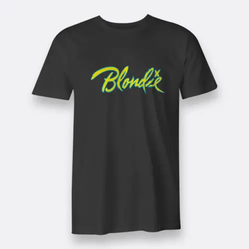 Blondie Band Rock New Wave мужские черные футболки с коротким рукавом и принтом | Мужская