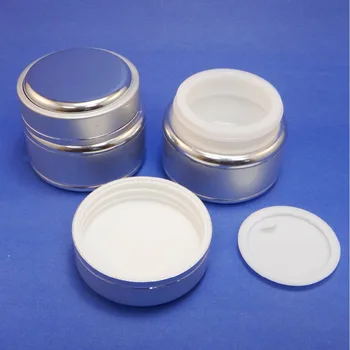 

2 Pcs 30g Empty Ceramic Sliver Jar Cosmetic Container with Aluminum Metal Lid (AY203(30)-C=2 pcs)