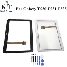 10,1 дюймов для samsung Galaxy Tab 4 SM-T530 T531 T535 сенсорный экран Переднее стекло дигитайзер замена панели+ Инструменты
