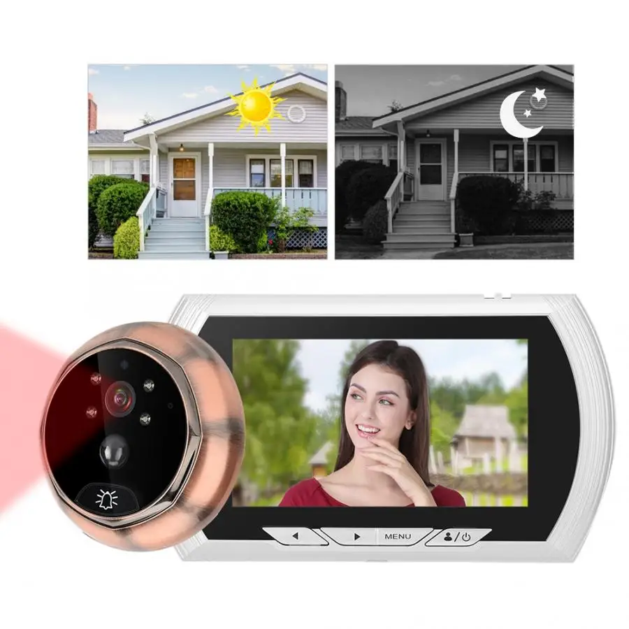 

4.3in 1.3MP HD Home Smart Video Doorbell System Door Viewer Camera Monitor Kit PIR Motion sensor bell waterproof Smart door bell