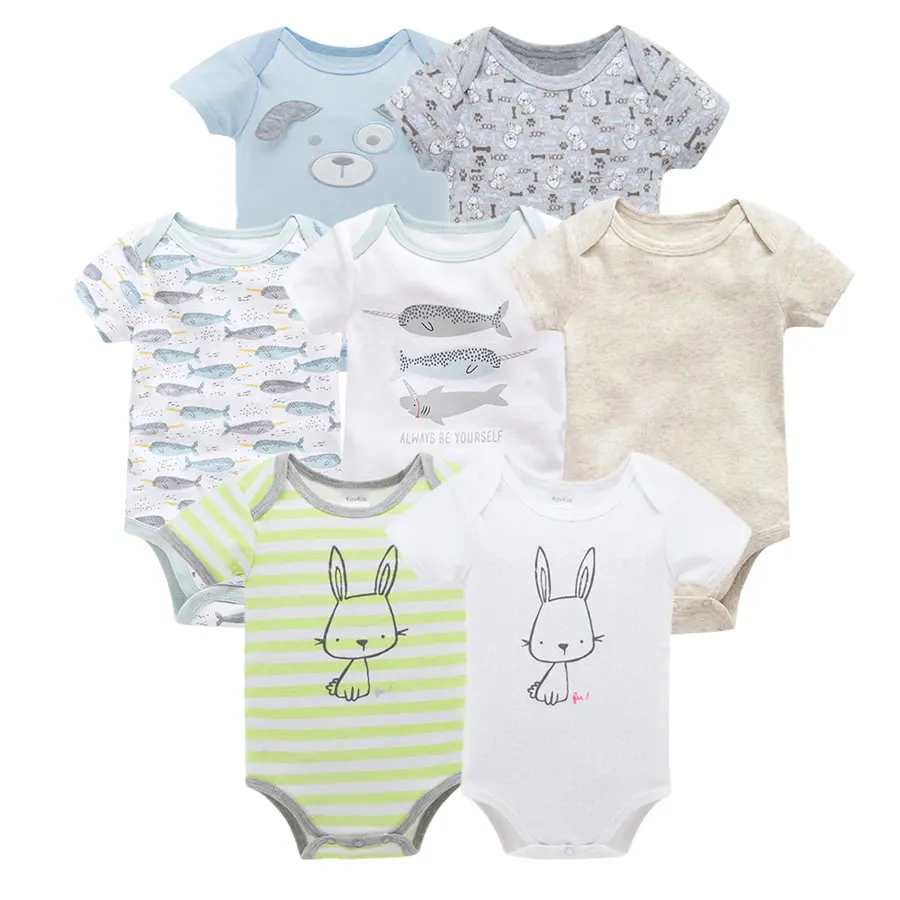 Kavkas vetement bebe, лето, 7 шт./лот, roupas de bebe recien nacido infant boysl ropa, Одежда для новорожденных 0, 3, 6, 9, 12 месяцев