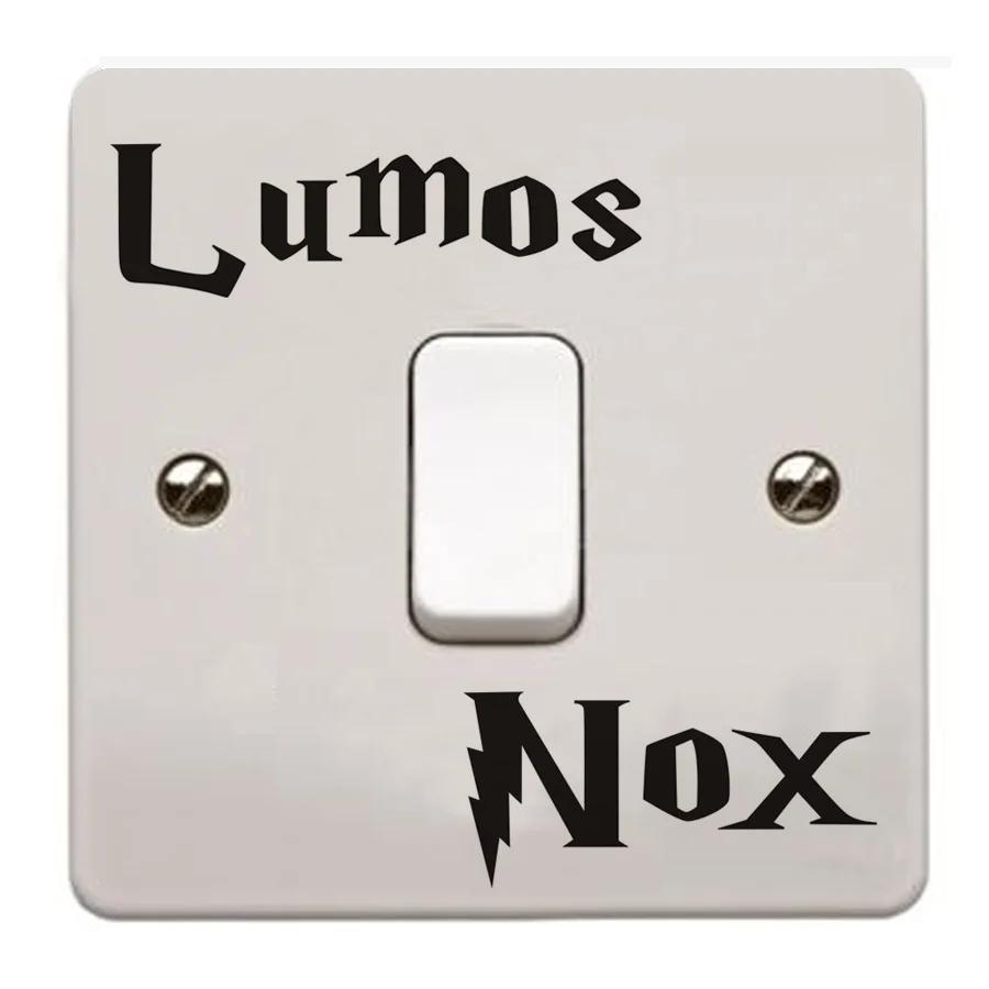 Light Switch Sticker Vinyl Decal Child Room Light/Dark Lumos Nox 