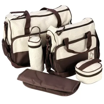 

5 Pieces Diaper Nappy bag inside + outside Lunch Bag and Bottle Bag + Layer