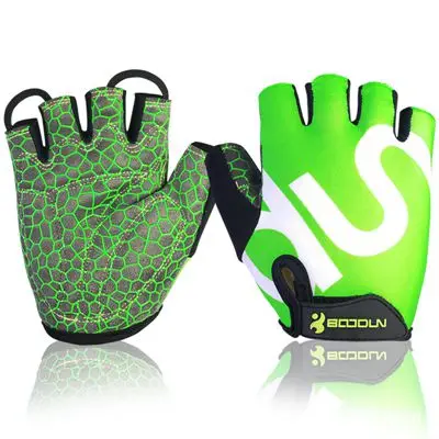 Короткие Перчатки для фитнеса для велоспорта, перчатки для кемпинга и пешего туризма, перчатки для велосипеда на открытом воздухе, спортивные перчатки - Цвет: Зеленый