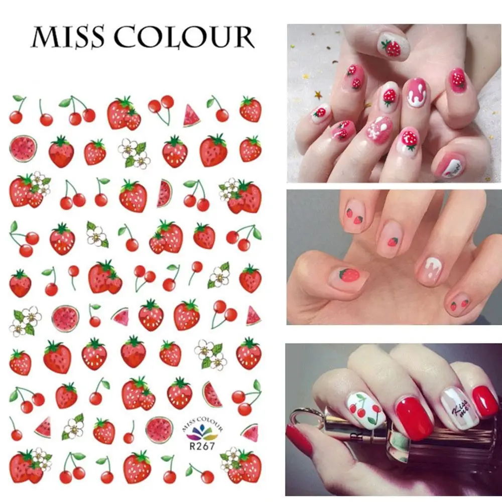 

3D Nail Slider Black Russia Letter Sticker Summer Flamingo Decals Adhesive Manicure Tips Nail Art Decorations