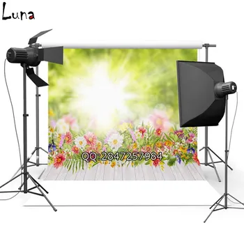 

MEHOFOTO Floral Vinyl Photography Background For Newborn Flower New Fabric Flannel Backdrop For Children photo studio Props 2342