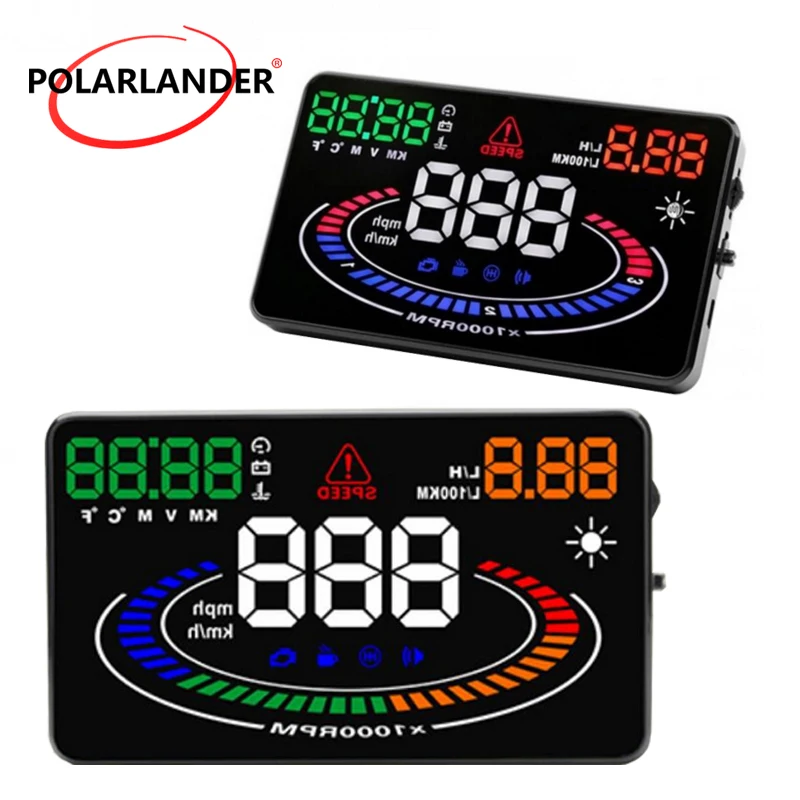 

5.5 Inch Screen GPS Car OBD II Driving E300 Auto Projector Head Up Display OBD2 Interface Over Speed Alarm Reflection HUD