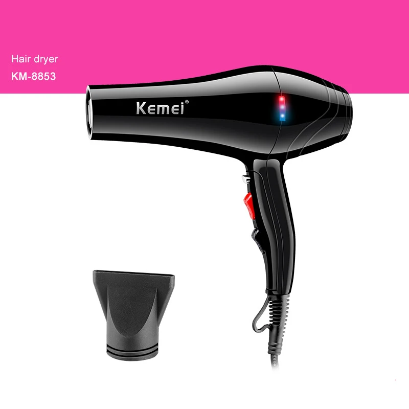 

Kemei KM-8853 household high-power hot and cold air blower Black drop Shipping